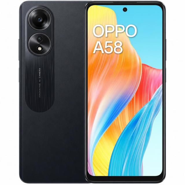Oppo Oppo A58 256GB Blue smartphone — front view, available in Kenya
